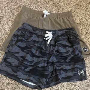 Cove Gray Camouflage and cove brown Shorts Duo